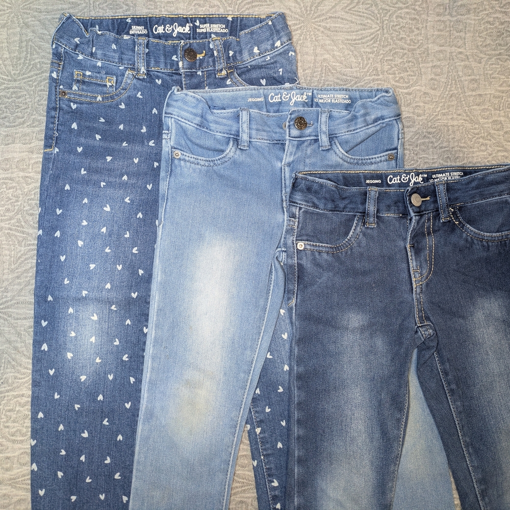 Cat & Jack Girl's 4t Skinny Jeans in Blue Tones